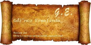 Göncz Ermelinda névjegykártya